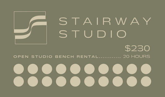 Open Studio Bench Rental - 20 hour punch card