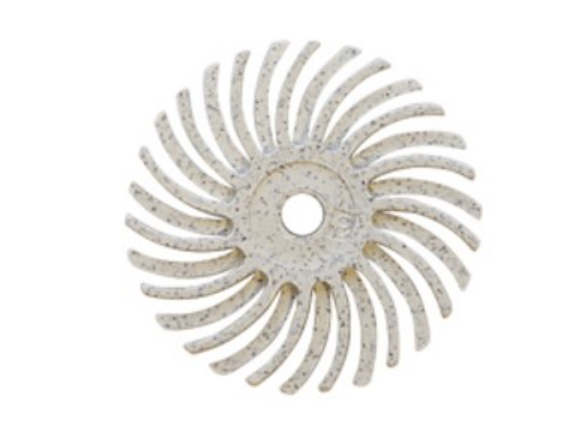 Sunburst® Radial Bristle Discs, 7/8", white- 129grit, pkg 12