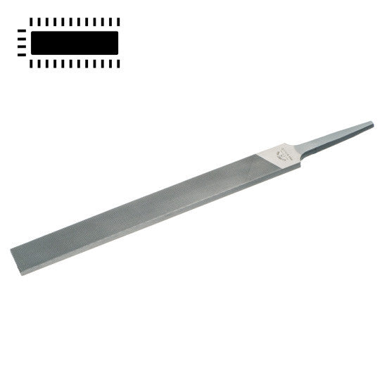 thumbnail image 2 of Grobet Half-Round File – 6 Inch, Cut 4, Swiss Pattern Precision File 2 of 11