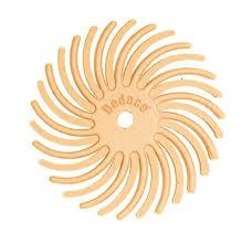 Sunburst® Radial Bristle Discs, 7/8", peach - 6 micron, pkg 12
