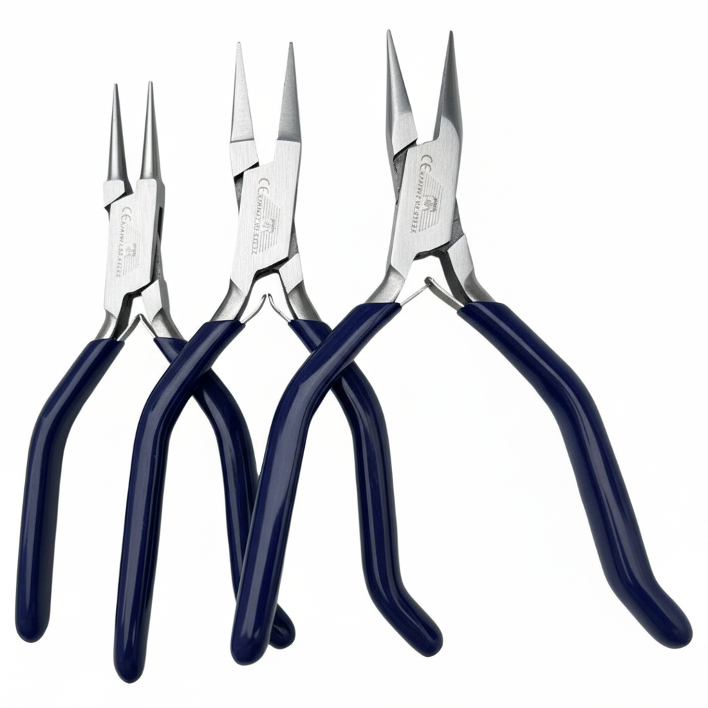 Ergo Pliers with bend blue handle