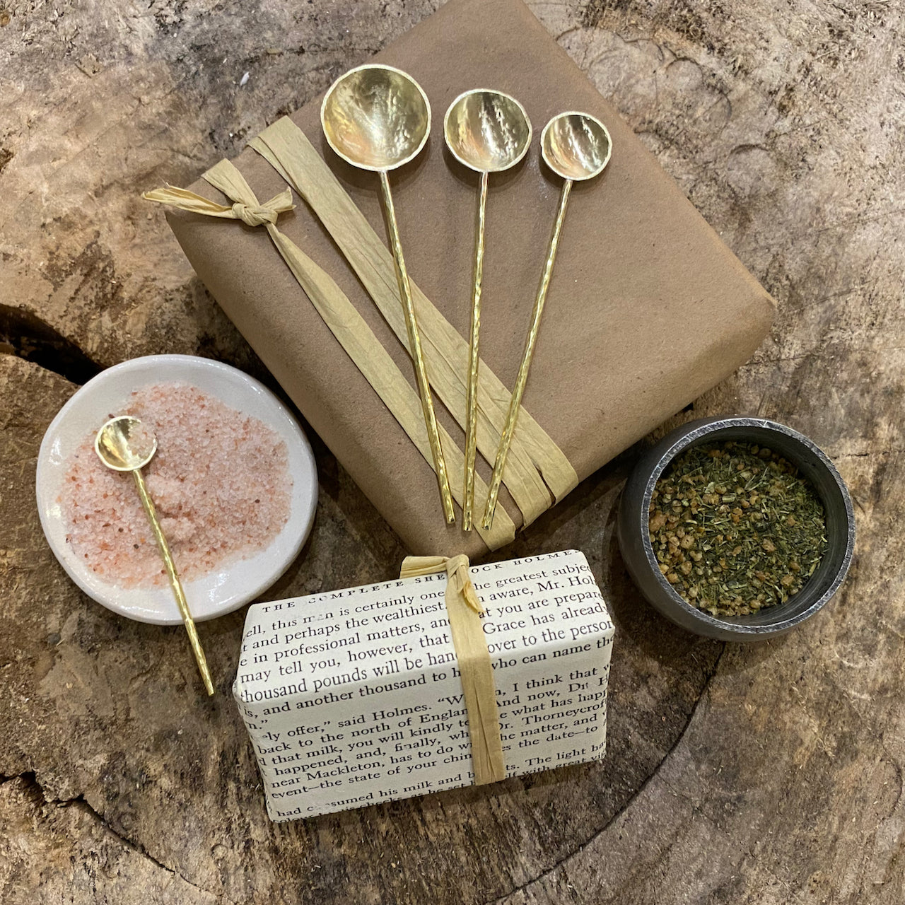 Salt, Coffee & Spice Brass Spoon