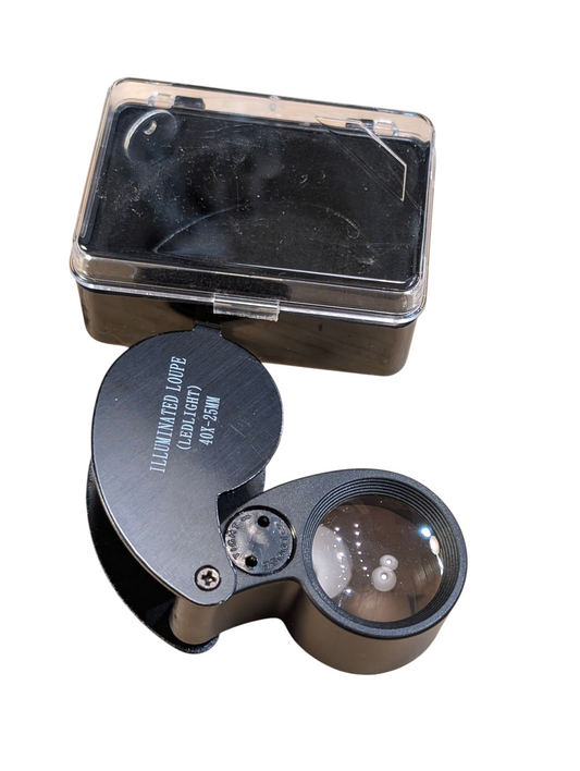 40x Metal Loupe with light