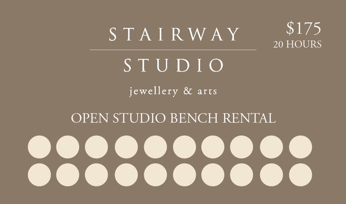 Open Studio Bench Rental - 20 hour punch card