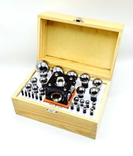 Load image into Gallery viewer, Dapping 26-Punch and Block Set, wooden box