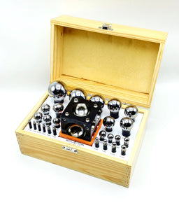 Dapping 26-Punch and Block Set, wooden box