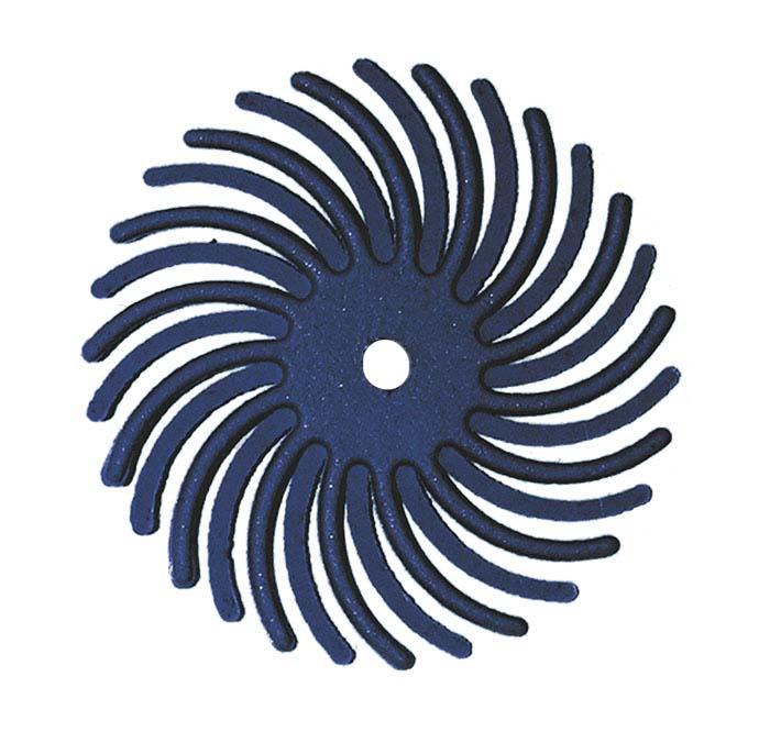 Sunburst® Radial Bristle Discs, 7/8", blue - 400 grit, pkg 12