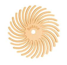 Sunburst® Radial Bristle Discs, 7/8", peach - 6 micron, pkg 12