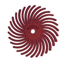 Sunburst® Radial Bristle Discs, 7/8", red - 220 grit, pkg 12