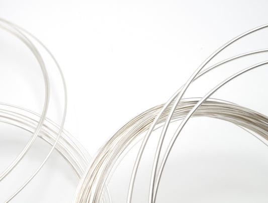 Sterling Silver Round Wire, 0.5 mm (24 ga)